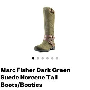 Women's 9 Marc Fisher Noreen Suede Leather Tall Bo